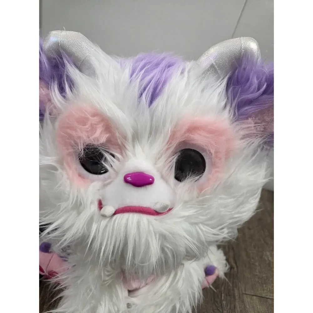 Furlings Aspen - 13" Interactive Plush Toy, 80+ Sounds & Animations White Purple - Picture 2 of 6